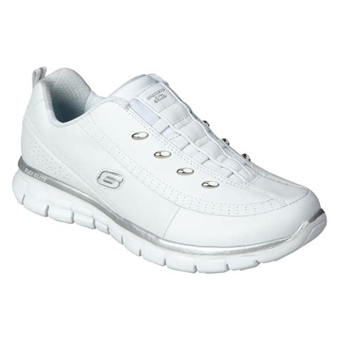 white skechers sneakers